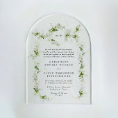 Invitations En Acrylique Arche Mariage de monogramme à couronne d'eucalyptu