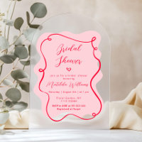 Arche rose rouge rétro ondulée douche nuptiale