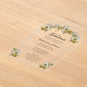 Invitations En Acrylique Arched Floral Graduation (Poser)