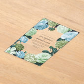 Invitations En Acrylique Arctic Blue, Frosted Pine & Cloud Moss Wedding (Poser)