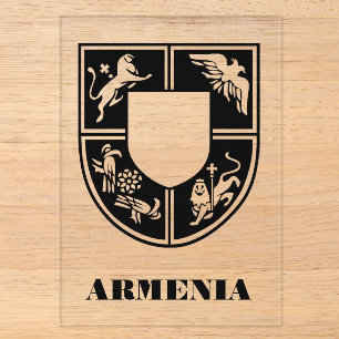 Invitations En Acrylique Armenian State Emblem Art Contemporain