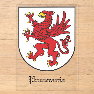 Invitations En Acrylique Armoiries de Poméranie Art majestueux du Griffon