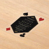Invitations En Acrylique Art Déco Gatsby Las Vegas Casino Poker Mariage (Poser)