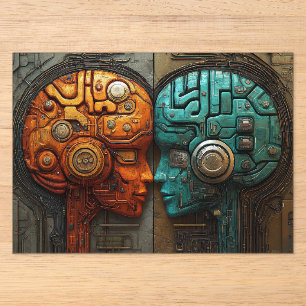 Invitations En Acrylique Art d'intelligence artificielle cyberpunk futurist