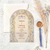 Invitations En Acrylique Art Nouveau Pastel Floral Mariage