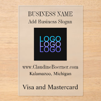 Invitations En Acrylique Artiste d'entreprise Artiste Charger Logo Acryliqu