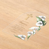 Invitations En Acrylique Arum Baptême voûte (Poser)