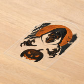 Invitations En Acrylique Assistant Halloween effrayant - Crâne à capuchon D (Poser)