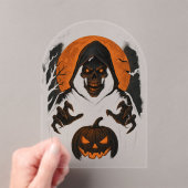 Invitations En Acrylique Assistant Halloween effrayant - Crâne à capuchon D (In situ (ordinateur de poche))