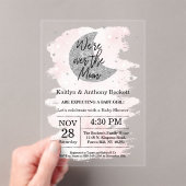 Invitations En Acrylique Au-Dessus De La Lune | Baby shower filles (In situ (ordinateur de poche))