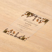 Invitations En Acrylique Automne Automne Aquarelle Feuillage Thanksgiving D (Poser)