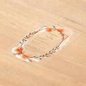 Invitations En Acrylique Automne Pêche verdure Aquarelle Cadre (Poser)