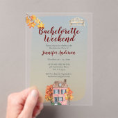 Invitations En Acrylique Automne Vibes Automne Russe Bachelorette Party (In situ (ordinateur de poche))