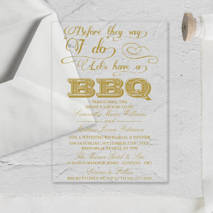 Invitations En Acrylique Avant de dire 'oui', faisons un BBQ !
