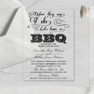 Invitations En Acrylique Avant de dire 'oui', organisons un BBQ !