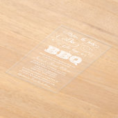 Invitations En Acrylique Avant Qu'Ils Disent Que Je Fais Un BBQ ! (Poser)