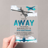 Invitations En Acrylique Avion Aviation Tout âge Anniversaire Partie (In situ (ordinateur de poche))