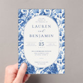 Invitations En Acrylique Azure Blooms Wedding (In situ (ordinateur de poche))