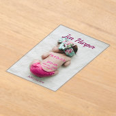 Invitations En Acrylique Baby birth stats add name place date keepsake memo (Poser)