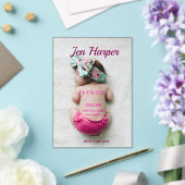 Invitations En Acrylique Baby birth stats add name place date keepsake memo (Insitu (Mariage))