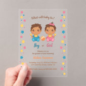 Invitations En Acrylique Baby Boy Girl Gender Reveal Party 2 (In situ (ordinateur de poche))