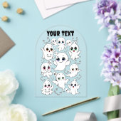 Invitations En Acrylique Baby Ghosts Éffrayant mignon Halloween humeur (Insitu (Mariage))