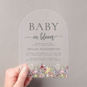 Invitations En Acrylique Baby in Bloom Boho Fleur sauvage Arch Baby shower (In situ (ordinateur de poche))