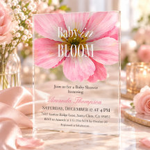 Baby in Bloom Pink Flower Garden Baby Shower