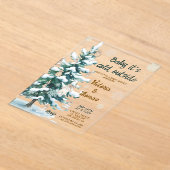 Invitations En Acrylique Baby It's Cold Outside Baby Shower (Poser)