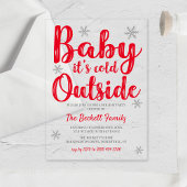 Invitations En Acrylique Baby It's Cold Outside | Fête de Noël festive