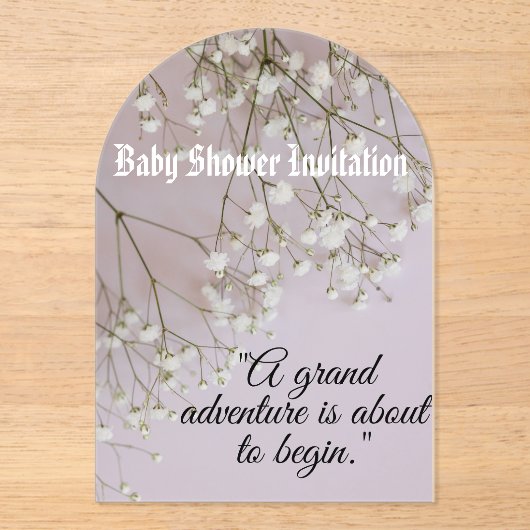 Invitations En Acrylique Baby shower (Recto)