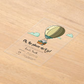 Invitations En Acrylique Baby shower à bulle à air chaud pour souris mûre (Poser)