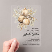 Invitations En Acrylique Baby shower acrylique Gold Ornament (In situ (ordinateur de poche))