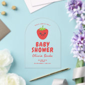 Invitations En Acrylique Baby shower aux fraises Little Cutie (Insitu (Mariage))
