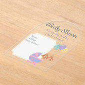 Invitations En Acrylique Baby shower Carte d'invitation en acrylique claire (Poser)