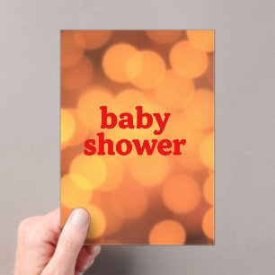 Invitations En Acrylique Baby Shower – Célébration d'un petit miracle