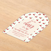 Invitations En Acrylique Baby shower cerises (Poser)