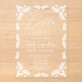 Invitations En Acrylique Baby shower Cielito Lindo (Recto)
