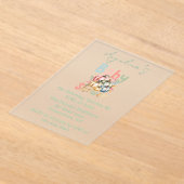 Invitations En Acrylique Baby shower Citrouille d'automne (Poser)