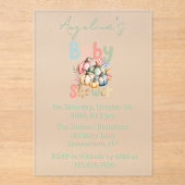 Invitations En Acrylique Baby shower Citrouille d'automne (Recto)