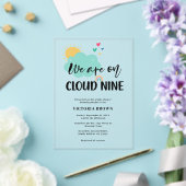 Invitations En Acrylique Baby Shower Cloud Nine (Insitu (Mariage))