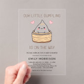Invitations En Acrylique Baby shower Coeurs Doux (In situ (ordinateur de poche))