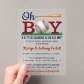 Invitations En Acrylique Baby shower de baseball Boys (In situ (ordinateur de poche))