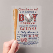 Invitations En Acrylique Baby shower de baseball Boys (In situ (ordinateur de poche))