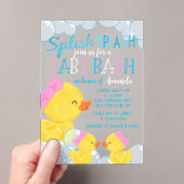 Invitations En Acrylique Baby shower de canard jumelé givré (In situ (ordinateur de poche))