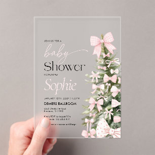 Invitations En Acrylique Baby shower de la cale d'hiver