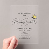 Invitations En Acrylique Baby shower de la petite abeille (In situ (ordinateur de poche))