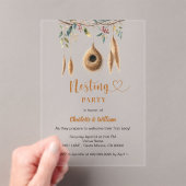 Invitations En Acrylique Baby shower de nidification de nid d'oiseau (In situ (ordinateur de poche))