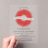 Invitations En Acrylique Baby shower de Noël festif Red Berry Wreath (In situ (ordinateur de poche))