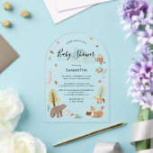 Invitations En Acrylique Baby shower de script pour animaux de bois (Insitu (Mariage))